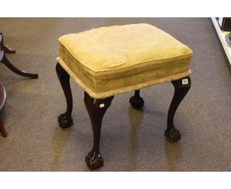 Chippendale style ball and claw leg stool