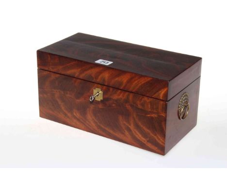 Victorian mahogany tea caddy