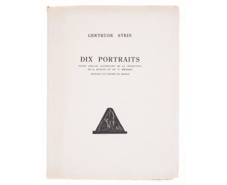 Stein (Gertrude) Dix Portraits, one of 400 copies on Alfa from an edition limited to 502, Editions De La Montagne slip pasted