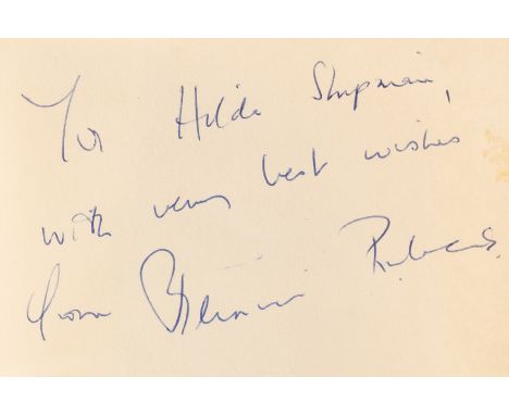 Rubens (Bernice) The Elected Member, reprint, signed presentation inscription from the author "to Hilda Shipman, with very be