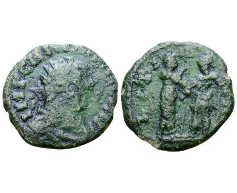 Carausius BI Radiate. London, no mintmark, circa AD 287. [IMP CARA]VSIVS P F AVG, radiate, draped and cuirassed bust right / 