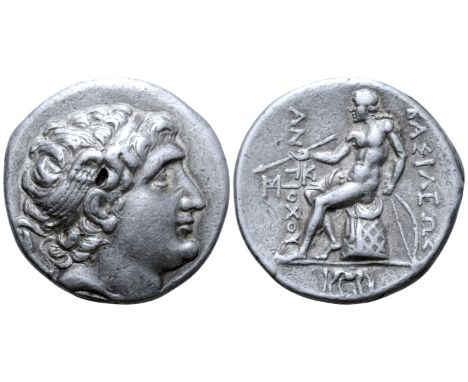 Seleukid Empire, Antiochos Hierax AR Tetradrachm. Alexandria Troas, circa 242(?)-227 BC. Head right, wearing winged diadem / 