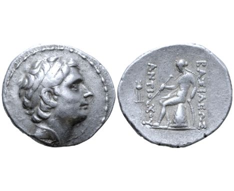 Seleukid Empire, Antiochos III 'the Great' AR Tetradrachm. Antioch, circa 204-197 BC. Diademed head right / ???????? ANTIOXOY