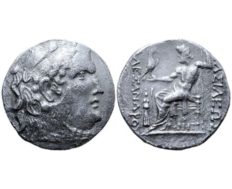Thrace, Kabyle AR Tetradrachm. Struck circa 218-200 BC. In the name and types of Alexander III of Macedon. Head of Herakles r