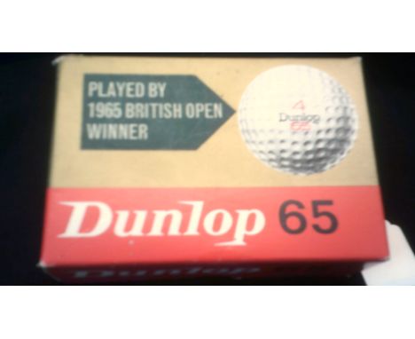 Vintage Golf Balls-Dunlop 65'six, wrapped in original box - grip balls