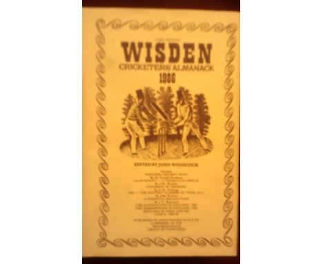 Wisden 1986-Almanack-very fine, small price ticket marks on spine of dust cover
