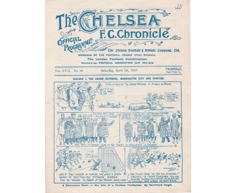 Chelsea v Everton 1922 April 1st light horizontal fold