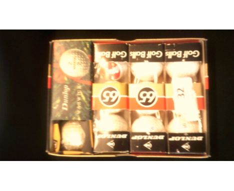 Vintage Golf Balls - Dunlop 65'-9 in original box unused and Warwick (3)