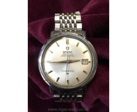 An Omega gent's ''Constellation Chronometer'' automatic Watch with original box and certificate, movement no. 21262772