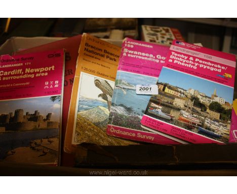 Quantity of Ordnance Survey Maps, cycling Maps, etc.