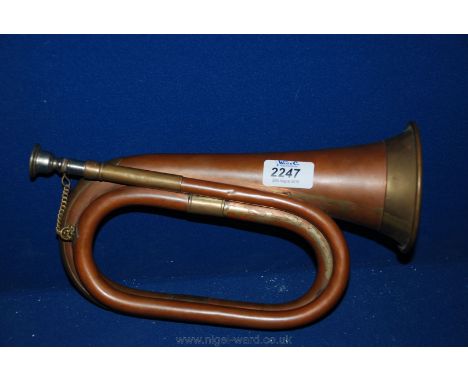 A copper and brass Bugle.