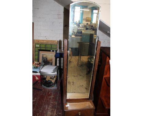 A vintage 1940's bedroom mirror with cupboard below collection only 
