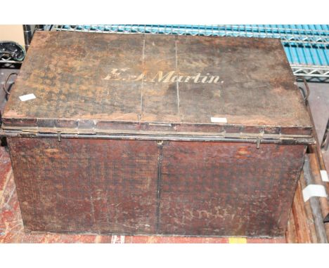 A vintage metal storage chest collection only 