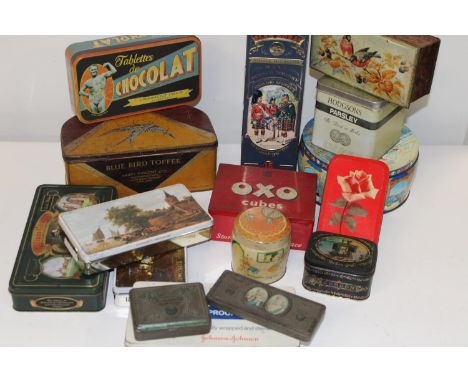 A job lot of assorted vintage tins 