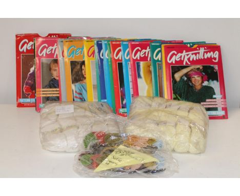 A box of new knitting wool &amp; vintage patterns 