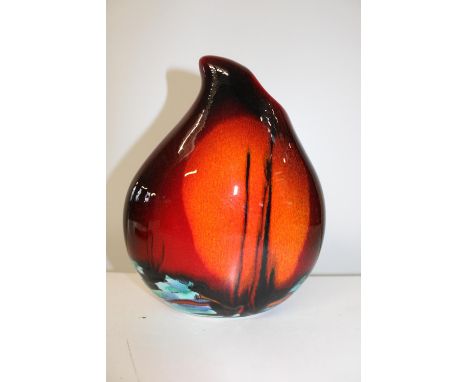 A vintage Anita Harris tear drop vase 22cm tall 