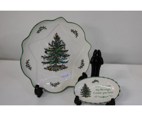 Two Spode Christmas Tree items 