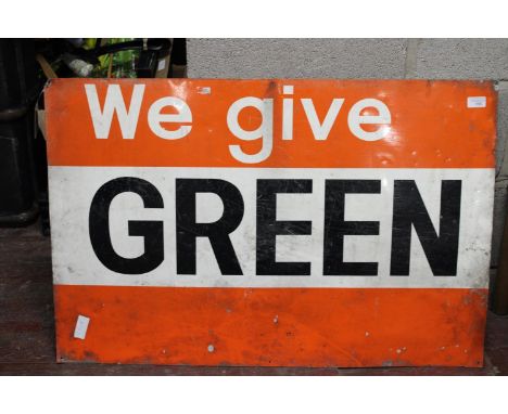 A vintage part tin plate sign 