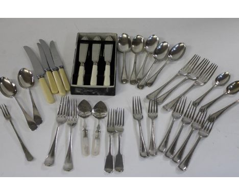 A selection of vintage flat ware 