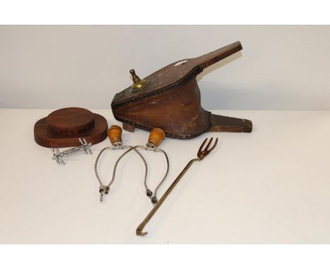 A set of vintage bellows &amp; other items 