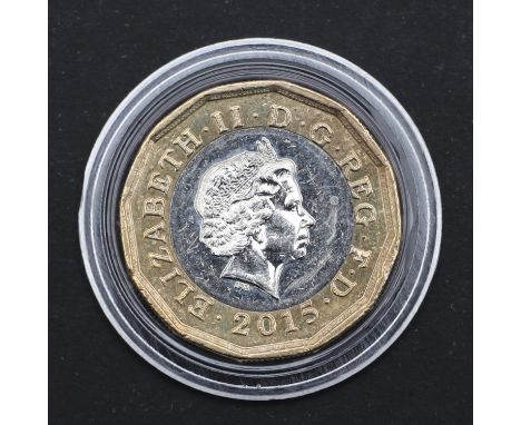 A Royal Mint trial piece, a £1.00 coin, the obverse Queen Elizabeth II crowned, r. reverse 'The Royal Mint' and Trial Piece' 