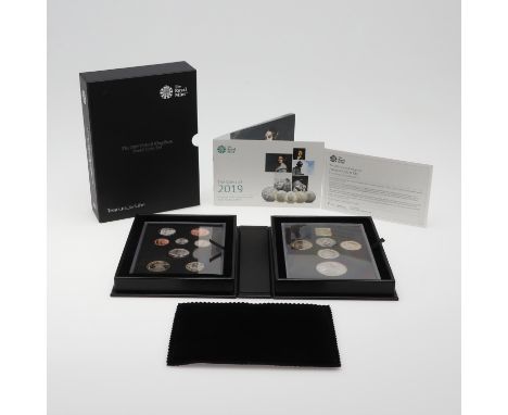 A 2019 13 coin proof set comprising coins 1p - £2.00 and with special issues for Queen Victoria, Wedgwood, Samuel Pepys. In c