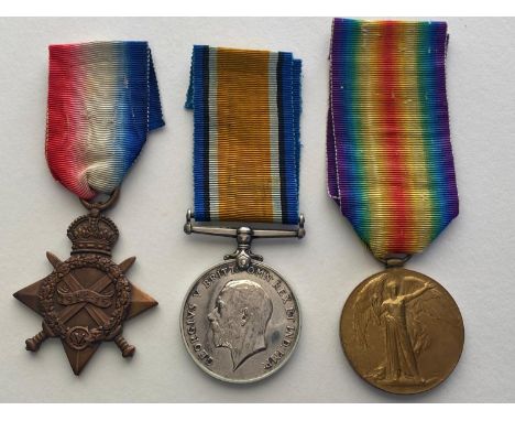 A Great War Trio comprising 1914-15 Star named to M.14360 J. Gladwyn 2 Ck. MTE R.N. War Medal and Victory Medal similarly nam