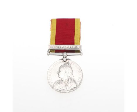 A China War Medal 1900 with Relief of Pekin Clasp, named to G.R. Mills Ord., H.M.S. Endymion. There is a George Robert Mills 