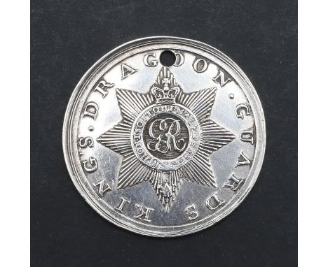 A King's Dragoon Guards longservice, obverse with eight pointed star with GR to the centre, reverse 'Detur Benemerenti' 'Gran