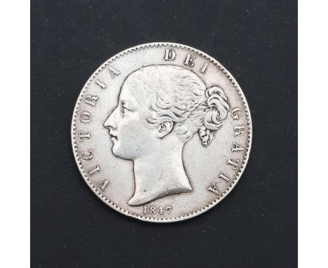 A Queen Victoria Crown, young head l. reverse with crowned shield, regnal year to the rim XI   *Condition:  Light rubbing and