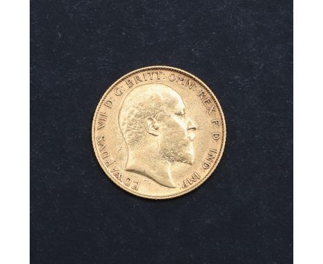 A Edward VII Half Sovereign, bare head, r. George and Dragon reverse, dated 1925   *Condition:  light contact marks to both s