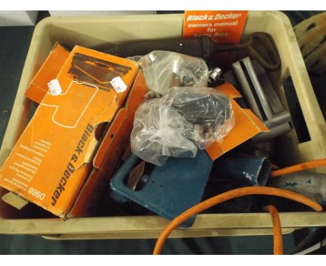 A Box of Black and Decker Tools Etc.
