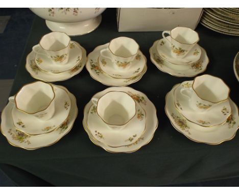 A Coalport Fruit Patterned Tea Set.