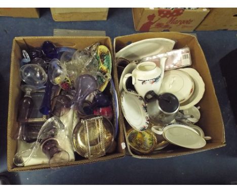 Two Boxes of China Glassware Etc. 