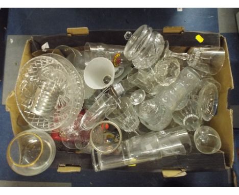 A Box of Glassware. 