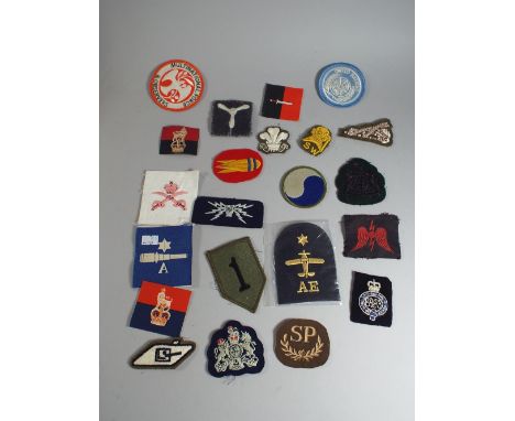 A Collection of 22 Army Cloth Badges