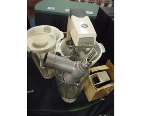 A Vintage Kenwood Chef Mixer and Accessories. 