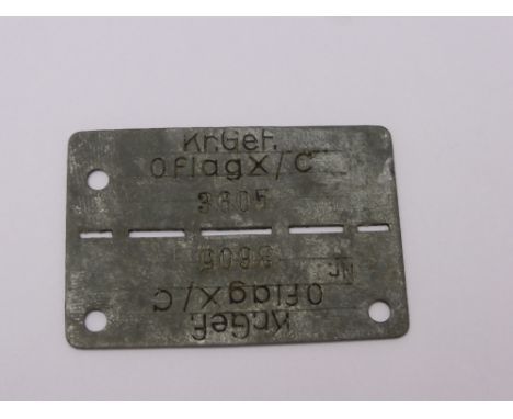 A German Army WW2 Name Tag.