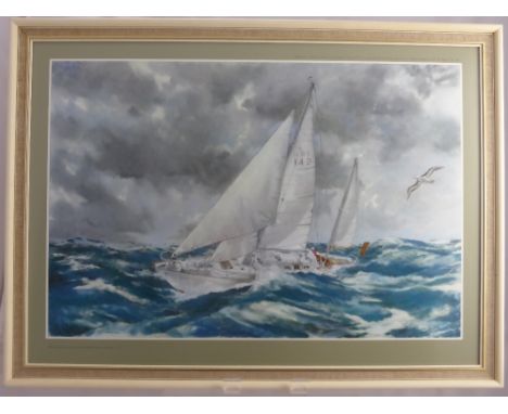 Russell Flint, A Limited Edition print of "The Gypsy Moth" No. 119/500, approx 60 x 40 cms, framed and glazed.