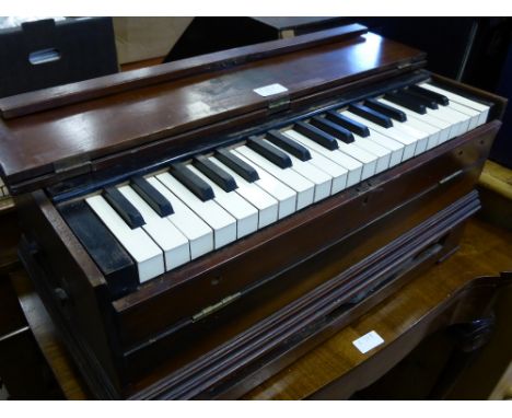 A Vintage Mahogany Cased Harmonium (sympathetic restoration required).