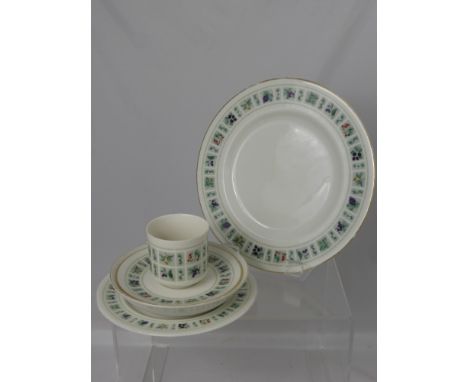 A Part Royal Doulton 'Tapestry' Dinner Service, including eight dinner plates, eight side plates, seven bowls, one jug and se