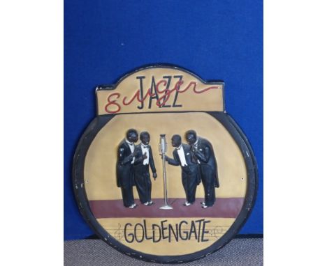 A Vintage "Golden Gate Jazz Singer" sign.