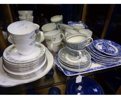 A Part Royal Doulton Bone Tea Service 'Pastorale' No. H5002  comprising six tea cups, six saucers, six tea plates, one cake p