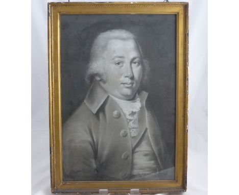 A Sepia Black and White Portrait of a Gentleman, approx 52 x 35 cms, label to verso.