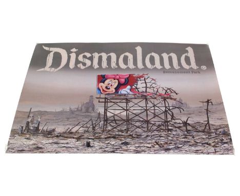 After Banksy and Jeff Gillette"Dismaland Bemusement Park",exhibition poster,offset lithograph,43 x 58cms, unframed.