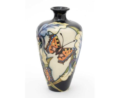 A Moorcroft Avalon pattern vase designed by Sian Leeper, copyright 2005, impressed marks, and script marks including N.C mono