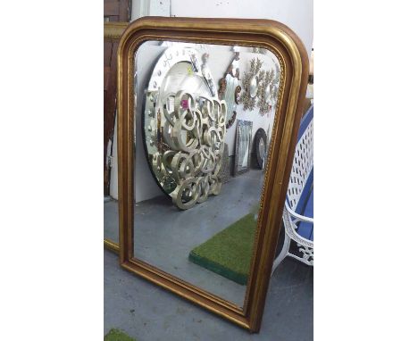 MIRROR, bevelled in a gilded frame, 141cm x 90cm.