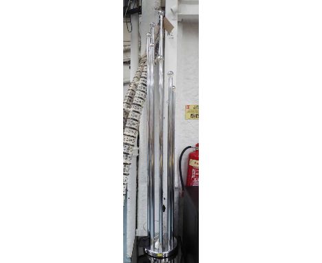 FONTANAARTE FLOOR LAMP, vintage 1960s, polished metal, 188cm H.