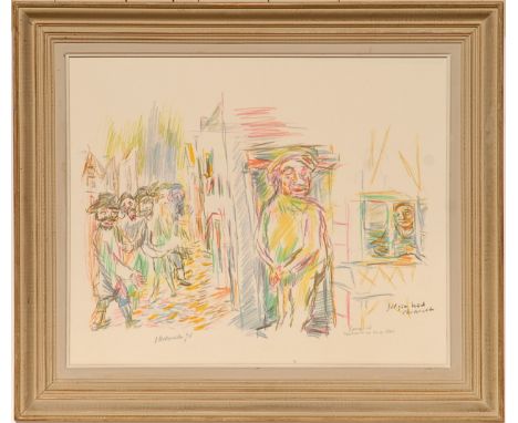 OSKAR KOKOSCHKA 'Comenius Rembrandt', lithograph, handsigned, 50cm x 60cm, framed and glazed. (Subject to ARR - please see Bu