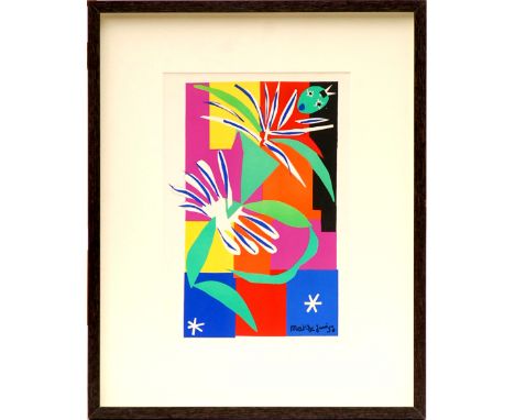 HENRI MATISSE 'Danseuse Creole', original lithograph from the 1954 edition after Matisse's Cut-Outs, signed in the plate, pri